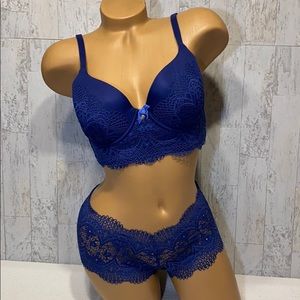 Victoria’s Secret bra & panty set Blue Body By #10